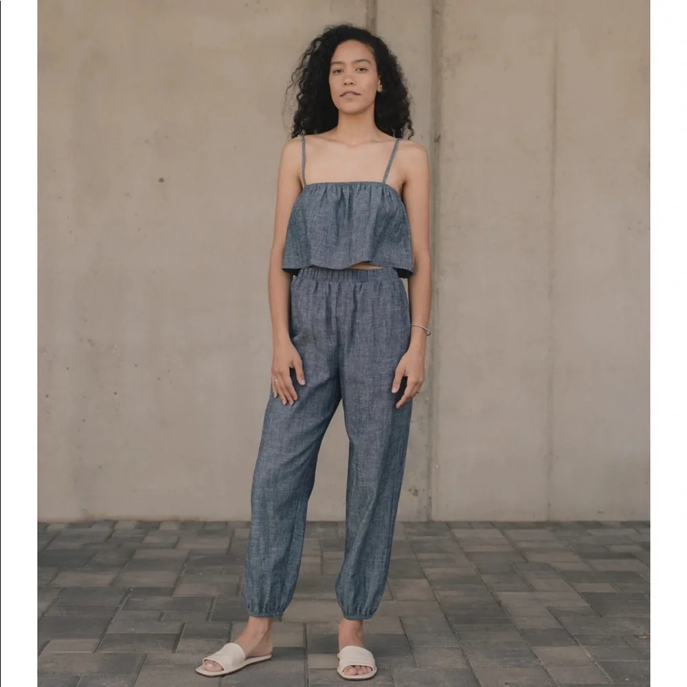 *Reserved* OZMA Neale Top - Organic Chambray - Indigo XS + Vivian Top XS 💙 - Picture 4 of 10